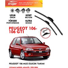 Kruger Peugeot 106 Vs 106 Gti (1992-2004) Muz Tipi Silecek Seti