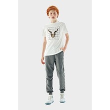 Nebbati Erkek Çocuk Ekru T-Shirt 23PFWNB3506