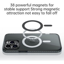 Rock iPhone 14 Pro Max Shield Serisi Magsafe Antishock Kılıf Şeffaf Siyah