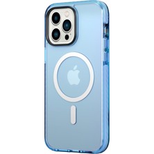 Rock iPhone 14 Plus Shield Serisi Magsafe Anti Shock Kılıf Mavi