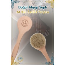 Mavessa Doğal Ahşap Saplı At Kılı Selülit Vücut Fırçası