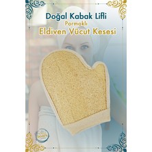 Mavessa Doğal Kabak Lifli Banyo & Duş Parmaklı Eldiven Vücut Kesesi, Banyo Lifi