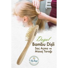 Mavessa Doğal Bambu Dişli Ahşap Bebek & Çocuk Saç Fırçası - Tarağı