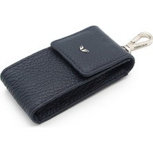 Tergan  Lacivert Hakiki Deri Unisex Anahtarlık - S1AN00000095-A38