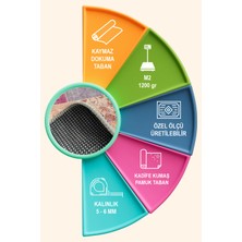 Depoba Lina Patchwork Kadife Yıkanabilir Kaymaz Pamuk Tabanlı Salon Halısı