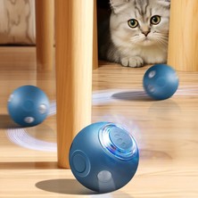 Kilinmoli Akıllı Kedi Oyuncakları Otomatik Yuvarlanan Top Elektrikli Silikon Isırma Önleyici Düşme Önleyici Dönen Parlatıcı Interaktif Pet Köpek Oyuncak (Yurt Dışından)