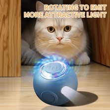 Kilinmoli Akıllı Kedi Oyuncakları Otomatik Yuvarlanan Top Elektrikli Silikon Isırma Önleyici Düşme Önleyici Dönen Parlatıcı Interaktif Pet Köpek Oyuncak (Yurt Dışından)