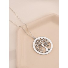 Dkmn Silver 925 Ayar Gümüş Hayat Ağacı Gümüş Kolye