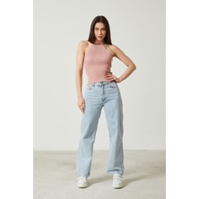 Twenty3 Kadın Halter Yaka Crop Triko Atlet