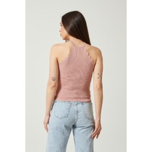 Twenty3 Kadın Halter Yaka Crop Triko Atlet