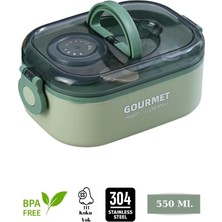 Vagonlife Gourmet Tek Katlı - Sos Kaseli Paslanmaz Çelik Kolay Kilitlenir Sefer Tası – 550 ml