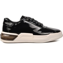 Marcomen 152-19197 Siyah Rugan-Beyaz  Deri Erkek Sneaker