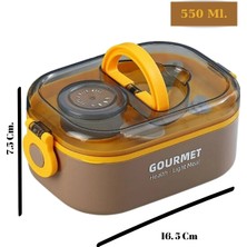 Vagonlife Gourmet Tek Katlı - Sos Kaseli Paslanmaz Çelik Kolay Kilitlenir Sefer Tası – 550 ml