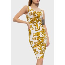 Versace Jeans Couture Desenli Bodycon Elbise Bayan Elbise 76HAO9B6 JS291 G03