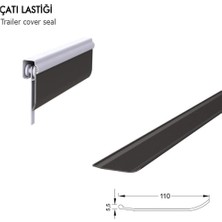 Contacall Dorse Kayar Çatı Lastiği Yağmur Lastiği 11 cm Genişlik 14 Metre Uzunluk Siyah