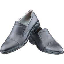 Güvenal Siyah Burnu Dikişli Erkek Ayakkabı