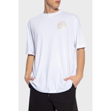 Versace Jeans Couture Bisiklet Yaka Pamuklu Relaxed Fit T Shirt Erkek T Shirt 76GAHT03 CJ00T G03