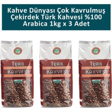 Kahve Dünyası Çok Kavrulmuş Türk Kahvesi 1 kg x 3 Adet