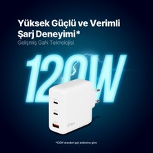 Ttec Smartcharger Trio Gan 120W Pd Seyahat Hızlı Şarj Aleti 2 Usb-C+Usb-A