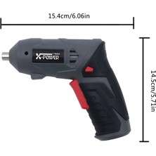 Coverzone Şarjlı Vidalama Seti Yumuşak Kavrama 3.6V Lithium Akülü Elektrikli Tornavida Kullanımı Kolay ve Pratik Manyetik Elektrikli Tornavida Ev Içi Tadilat Için S12B