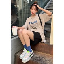 Only Trendwear  Unisex Frank Active Power Baskılı Oversize Tshirt