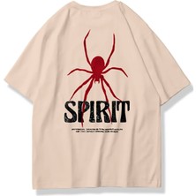 Medinenur Bej Spirit Baskılı T-Shirt