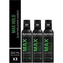 Syoss Köpük Maximum Tutuş 250 ml x 3