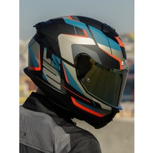 Ls2 Stream 2 Road Mat Siyah-Gri-Mavi-Kırmızı Kask