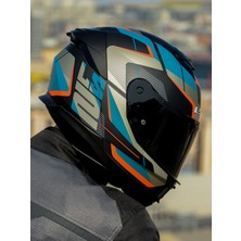 Ls2 Stream 2 Road Mat Siyah-Gri-Mavi-Kırmızı Kask