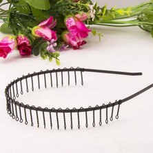 Scentu Erkek Metal Tel Diş Saç Bandı Moda Siyah Futbol Futbol Spor Bandı (Yurt Dışından)