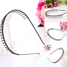 Scentu Erkek Metal Tel Diş Saç Bandı Moda Siyah Futbol Futbol Spor Bandı (Yurt Dışından)
