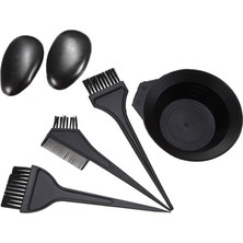 Scentu Monja 5 Adet/takım Boyama Boyası Tarak Karıştırma Kasesi Fırça Kulaklık Seti Siyah Plastik Saç Rengi Berber Salonu Tonu Kuaförlük Şekillendirici Araçları (Yurt Dışından)