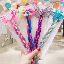 Scentu 2021 Yeni Kızlar Sevimli Karikatür Yay Kelebek Renkli Örgü Kafa Bandı Çocuklar At Kuyruğu Tutucu Lastik Bantlar Moda Saç Aksesuarları (Yurt Dışından)