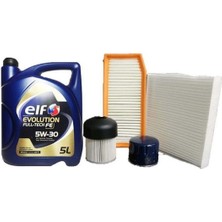 Mais Renault Clio Iv Symbol Filtre Bakım Seti Motor Yağı Elf 5W30 1.5 Dci