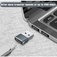 Flagen USB To Type C - USB 3.0 Yüksek Hızlı Veri Aktarımı Çevirici Aparat Dönüştürücü Otg Adaptör