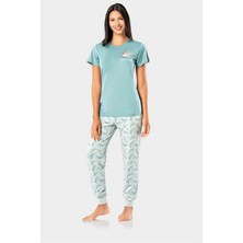 Erdem Yeşil Kadın Pijama Takımı 2023-20 Yeşil 283098