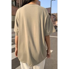 Only Trend Wear Unisex Present Baskılı Oversize Tshirt