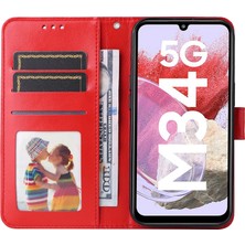 Seashell Digital Samsung Galaxy F34 5G/M34 5g Çizgiye Karşı Çizelge Slatch Ayçiçeği Pu Deri Telefon Kılıfı (Yurt Dışından)