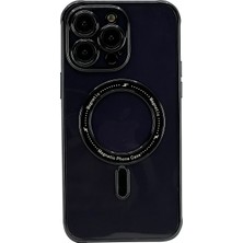 Nettech Apple iPhone 14 Pro Uyumlu Mat Renkli Magsafe Arka Koruma Kılıf - Siyah