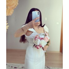 Zb Flowers Gelin buketi Pudra Tonlarında Gelin Çiçeği Söz Çiçeği El Buketi