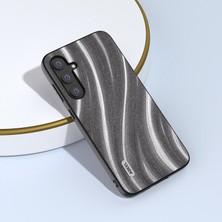 Seashell Digital Samsung Galaxy S23 Fe Pu Deri Kaplamalı Pc+Tpu Grey Telefon Kılıfı (Yurt Dışından)