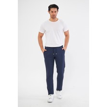 Daniel Voi Yazlık Slim Fit Pamuklu Yarım Lastikli Koyu Lacivert Erkek Pantolon - Rahatlıkta Şıklık