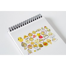 Liyacraft Sevimli Civciv Planlayıcı Sticker Seti  Planner Ajanda Bullet Journal Için Uygun Set