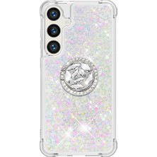 Seashell Digital Samsung Galaxy S24+ Ring Sıvı Lazer/kalpler Telefon Kılıfı (Yurt Dışından)