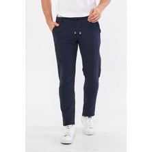 Daniel Voi Yazlık Slim Fit Pamuklu Yarım Lastikli Açık Lacivert Erkek Pantolon - Rahatlıkta Şıklık - Daniel Voi