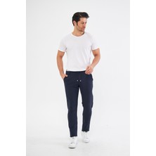 Daniel Voi Yazlık Slim Fit Pamuklu Yarım Lastikli Açık Lacivert Erkek Pantolon - Rahatlıkta Şıklık - Daniel Voi