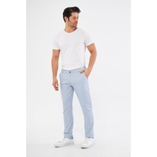 Daniel Voi Ara Mevsimlik Slim Fit Pamuklu Beli Yarım Lastikli Blue Erkek Pantolon - Rahatlıkta Şıklık