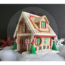 Bi'şeyler Sepeti Gingerbread House - Zencefilli Kurabiye Ev Figür - Işıklı