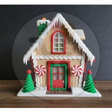 Bi'şeyler Sepeti Gingerbread House - Zencefilli Kurabiye Ev Figür - Işıklı