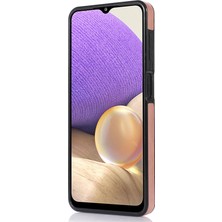 Seashell Digital Samsung Galaxy A32 5G/M32 5g Retro Pu Deri Kaplamalı Tpu Golü Altın Telefon Kılıfı (Yurt Dışından)